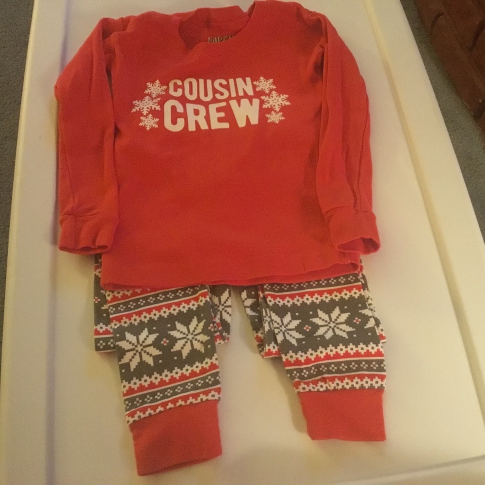 Nap Chat Cousins Crew Winter Pajama Set. Size 5T